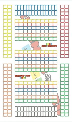 TAPETE RUMMYBOARD PARA 6 JUGADORES. 40X 60CM