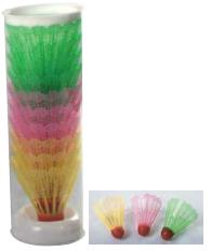 VOLANTE BADMINTON EN PLASTICO, COLORES CON CABEZA