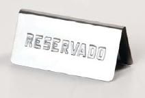 PLACA RESERVADO INOX