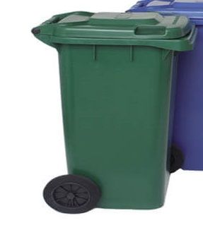 CONTENEDOR BASURA 240 L. TAPA VERDE