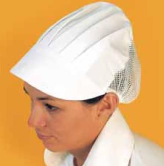 GORRA COCINA C/REJILLA/VISERA. BLANCO ROLL DRAP