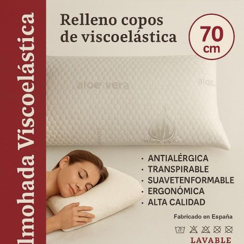 ALMOHADA COPOS VISCOLASTICOS 70 CM. COFLOR