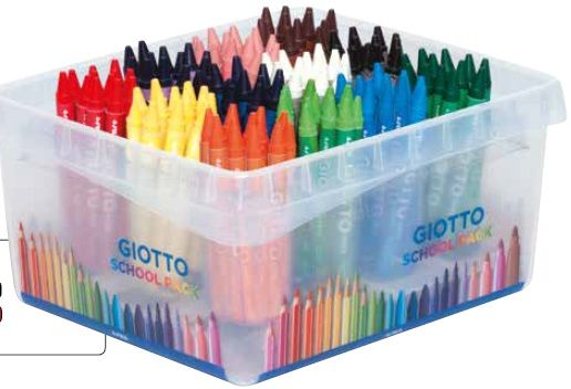 GIOTTO CERA COLORES 144 UDS. LAVABLE. 90 MM LARGO