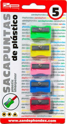 AFILALAPICES COLORES DE PLASTICO. 5 UDS